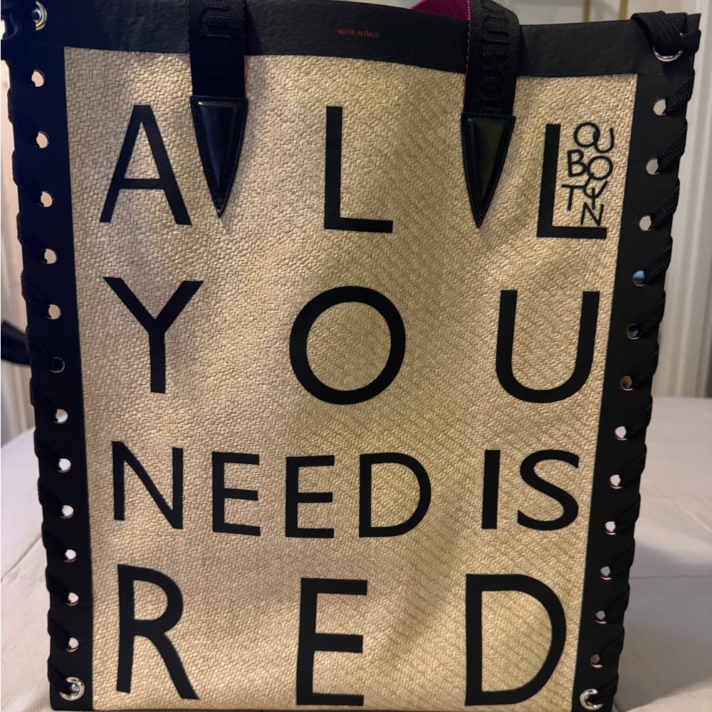 Christian Louboutin Cabalace Canvas Leather Bag